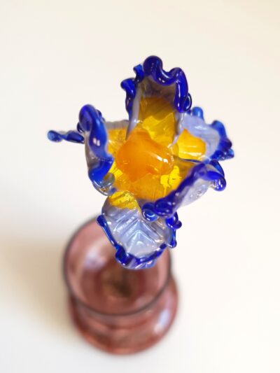 Fleur Iris en verre filé