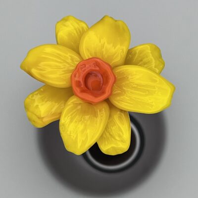 Jonquille en verre de Murano