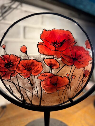 Vitrail coquelicots