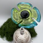 Fleur en verre décoration extérieur