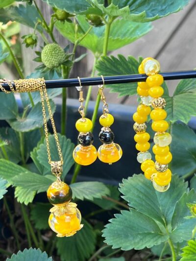 Parures bijoux en verre de Murano