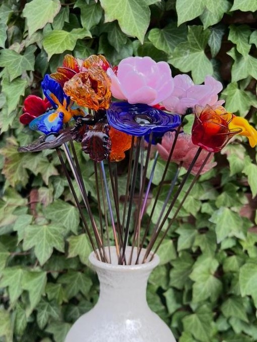 Fleurs en verre de Murano