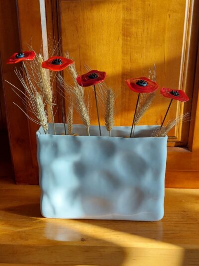 Bouquet de coquelicots en verre
