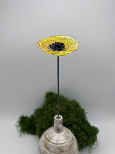 Fleur de verre jaune