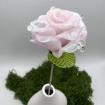 Fleur rose en verre de Murano