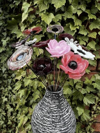 Bouquet de fleurs verre Murano