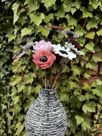 Bouquet de fleurs verre Murano