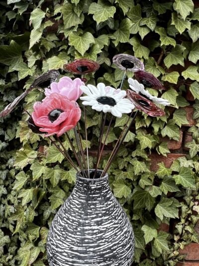 Bouquet de fleurs verre Murano