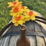 Bouquet de jonquilles en verre