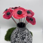Bouquet de coquelicots en verre de Murano