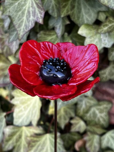 Coquelicots en verre filé