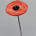 Fleurs en verre coquelicots