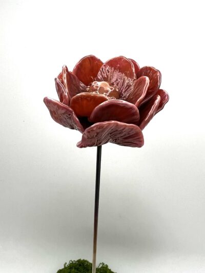 Pivoine artificielle en verre