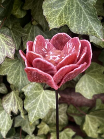 Pivoine artificielle en verre