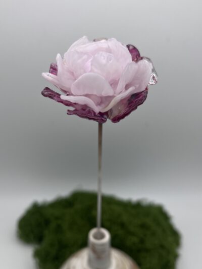 Pivoine en verre filé