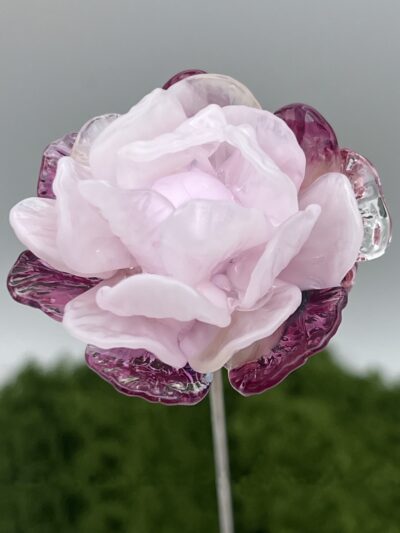 Pivoine en verre filé