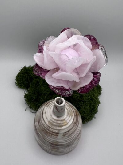 Pivoine en verre filé