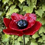 Coquelicot artificiel en verre