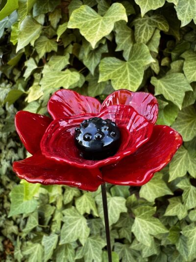 Coquelicot artificiel en verre