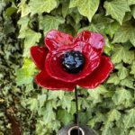 Coquelicot artificiel en verre