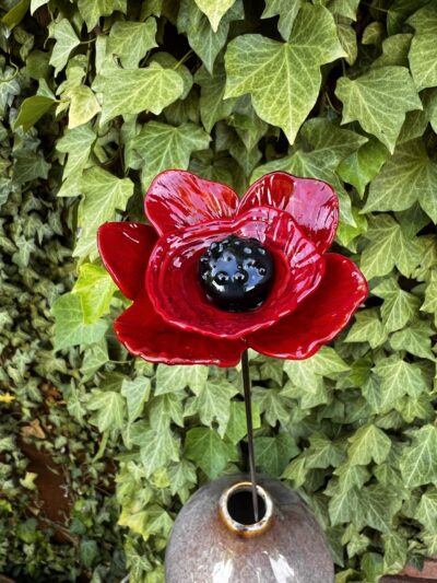 Coquelicot artificiel en verre