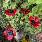 Coquelicot artificiel en verre