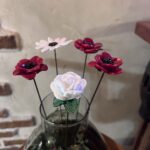 Rose blanche éternelle en verre de Murano