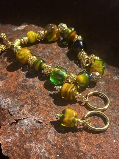 Boucles d’oreilles perles de verre