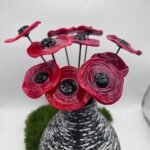 Bouquet de coquelicots en verre