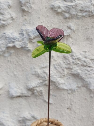 Fleur artificielle en verre de Murano