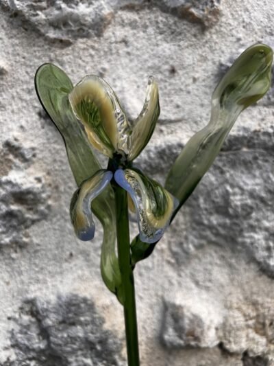 Fleur en verre Iris