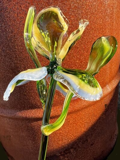Fleur en verre Iris