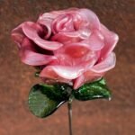 Rose éternelle en verre