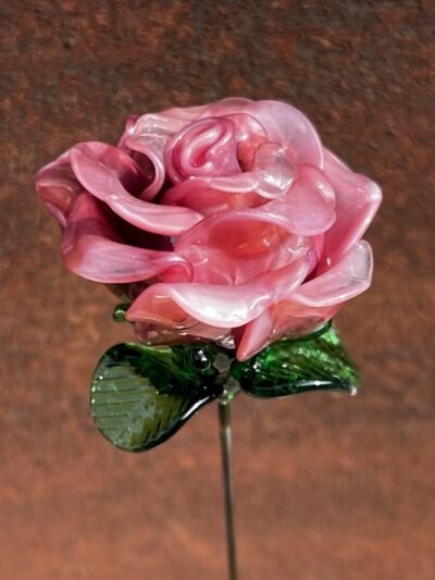 Rose éternelle en verre