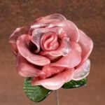 Rose éternelle en verre