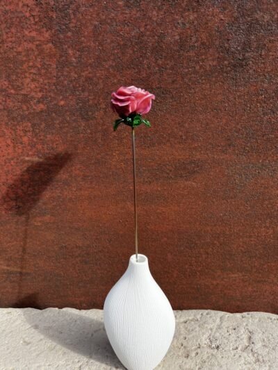 Rose éternelle en verre