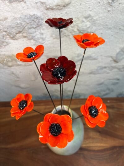 Fleur de pavot verre Murano