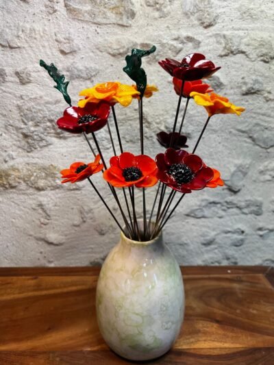 Fleur de pavot verre Murano