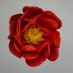 Fleur en verre pivoine