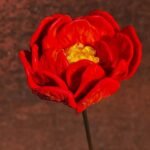 Fleur en verre pivoine