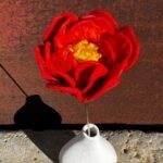 Fleur en verre pivoine