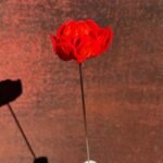 Fleur en verre pivoine