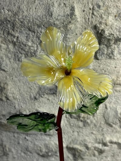 Fleur Hibiscus en verre