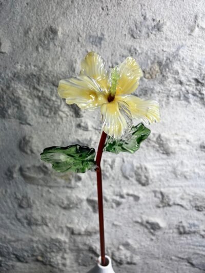 Fleur Hibiscus en verre