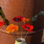 Fleurs de verre en bouquet