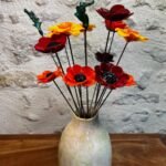 Fleurs en verre en bouquet