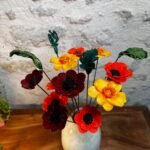 Fleurs en verre en bouquet