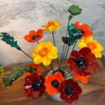 Fleurs en verre en bouquet