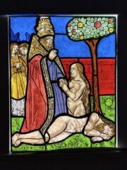 Vitrail Adam et Eve