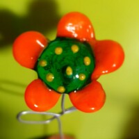 Figurine n°007 Fleur 5 pétales Fleurs en verre soufflé